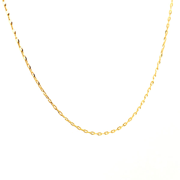 Cadena (mini clip maciza) en oro amarillo 18kt. 40cm