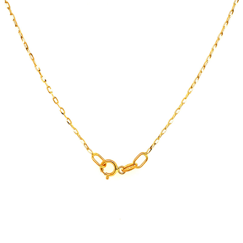 Cadena (mini clip maciza) en oro amarillo 18kt. 40cm