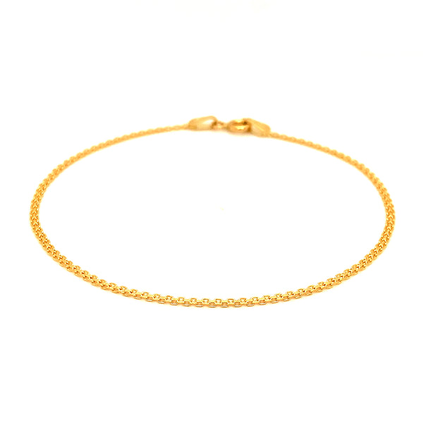 Pulsera (bismark) en oro amarillo 18kt. 18cm