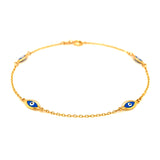 Pulsera (ojitos) en oro amarillo 18kt. 19cm
