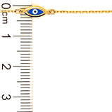 Pulsera (ojitos) en oro amarillo 18kt. 19cm