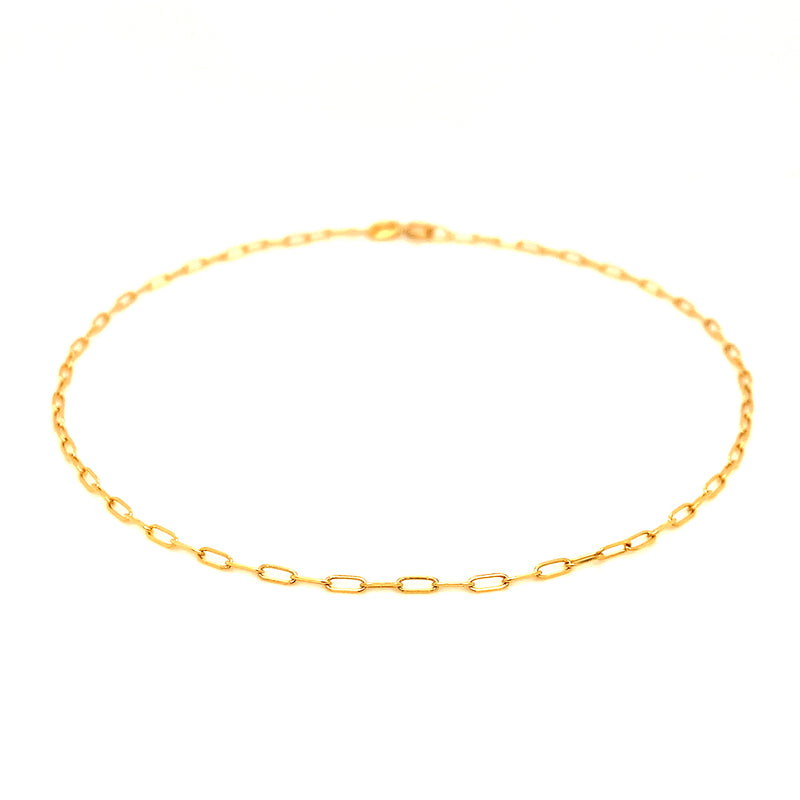 Tobillera (Clip) en oro amarillo 18kt. 25cm