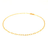 Tobillera (Clip) en oro amarillo 18kt. 25cm