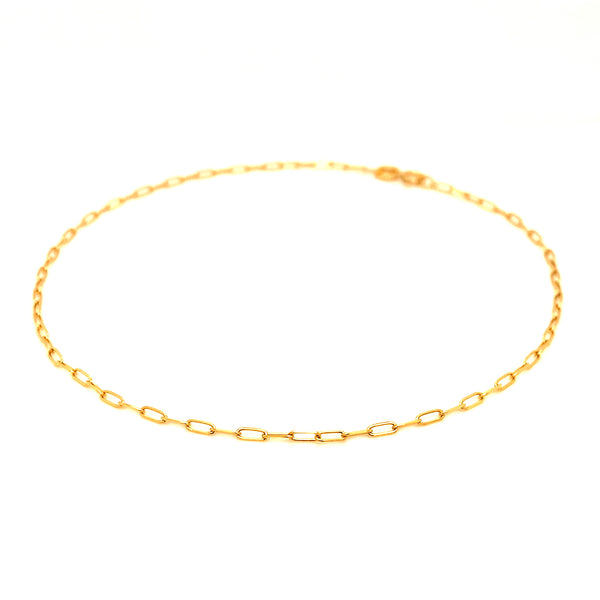 Tobillera (Clip) en oro amarillo 18kt. 25cm