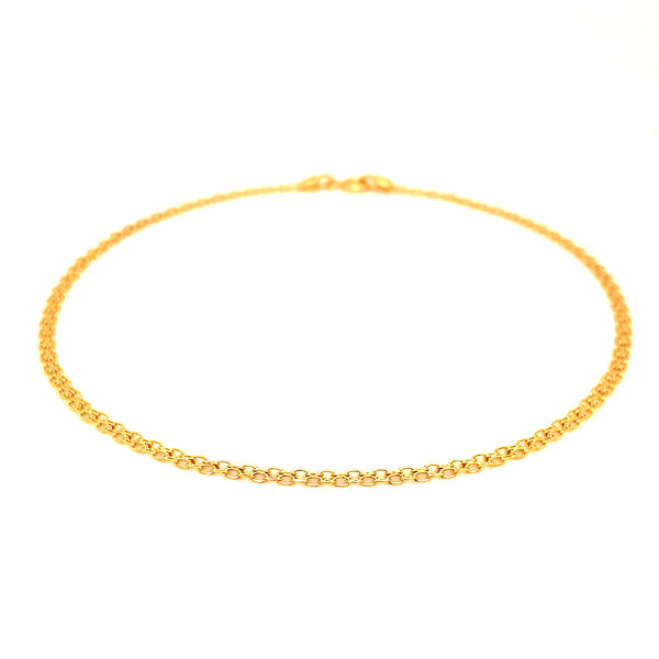 Tobillera (Bismark) en oro amarillo 18kt. 25cm