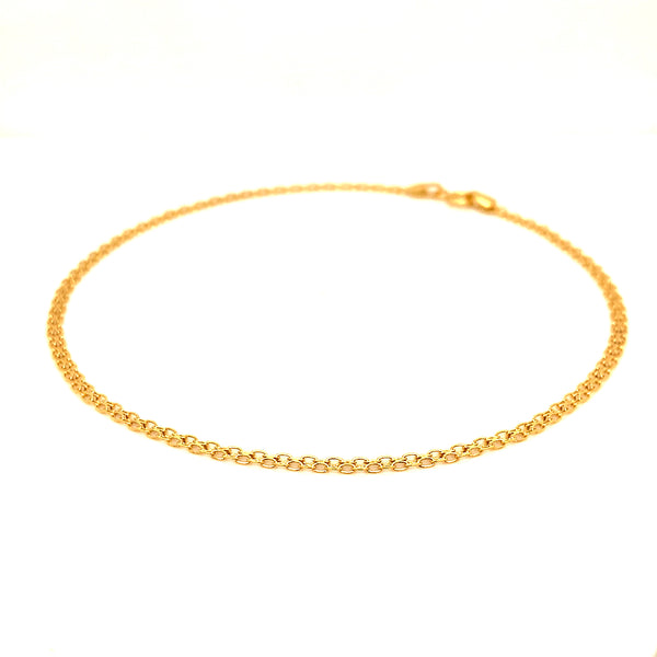 Tobillera (Bismark) en oro amarillo 18kt. 25cm