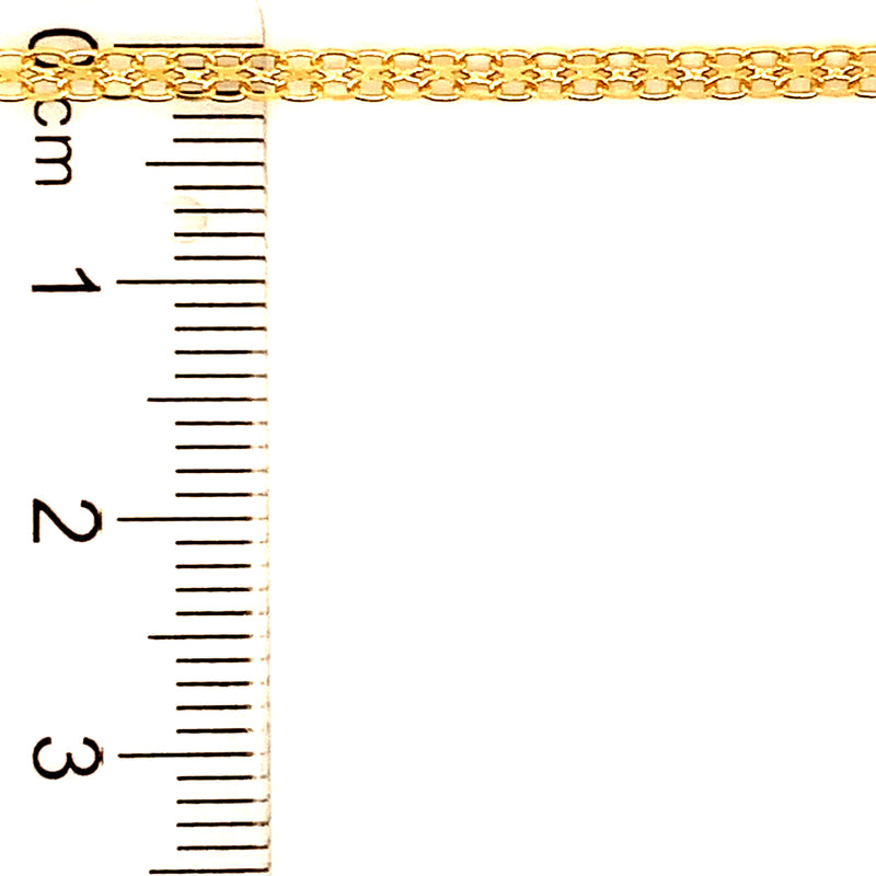 Tobillera (Bismark) en oro amarillo 18kt. 25cm