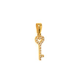Dije (llave) con circones en oro amarillo 18kt.