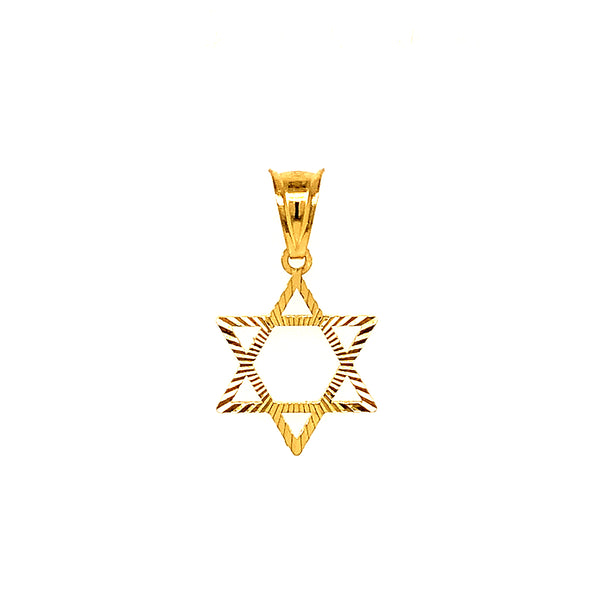 Dije (estrella de david) en oro amarillo 18kt.