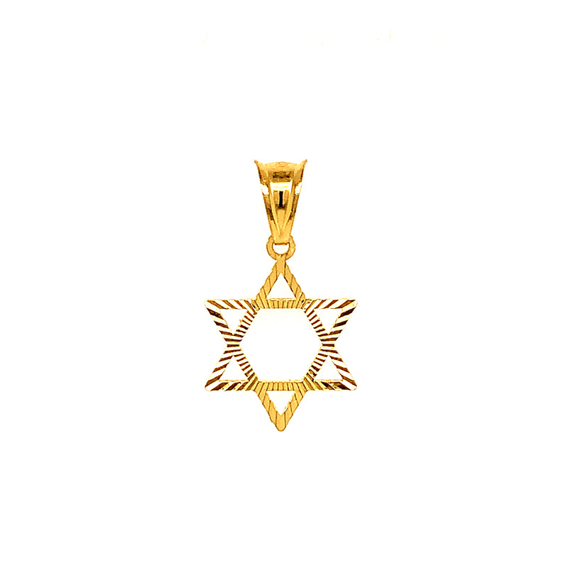 Dije (estrella de david) en oro amarillo 18kt.
