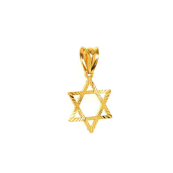 Dije (estrella de david) en oro amarillo 18kt.