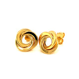 Aretes (nudos) en oro amarillo 18kt.