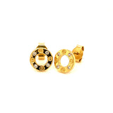 Aretes con circones en oro amarillo 18kt.