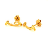 Aretes (sonrisa) en oro amarillo 18kt.