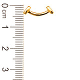 Aretes (sonrisa) en oro amarillo 18kt.