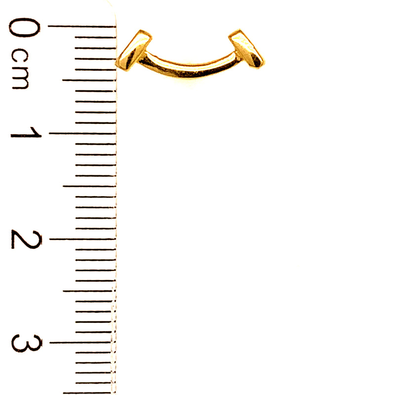 Aretes (sonrisa) en oro amarillo 18kt.