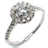 (MIA) Anillo con diamantes en oro blanco 18kt.