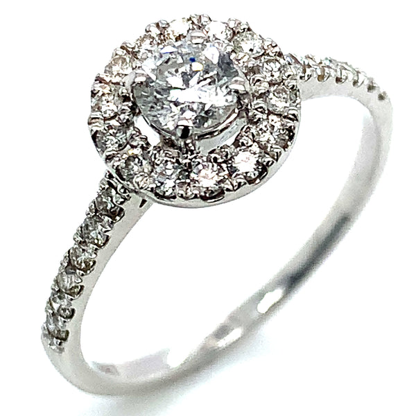 (MIA) Anillo con diamantes en oro blanco 18kt.