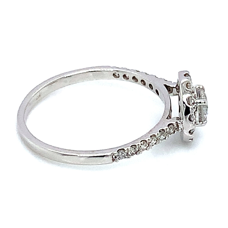 (MIA) Anillo con diamantes en oro blanco 18kt.
