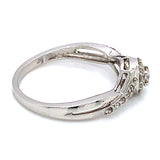 (SOFIA) Anillo con diamantes en oro blanco 10kt.