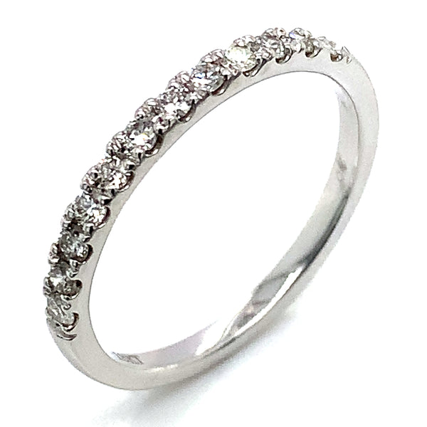 (MIA) Banda con diamantes en oro blanco 18kt.