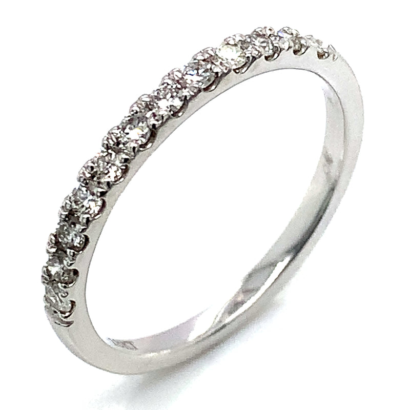(MIA) Banda con diamantes en oro blanco 18kt.