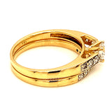 (MIA) Set de anillos con diamantes en oro amarillo 18kt.