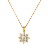 (LD) Collar con diamantes de laboratorio en oro amarillo 10kt.