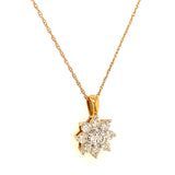 (LD) Collar con diamantes de laboratorio en oro amarillo 10kt.