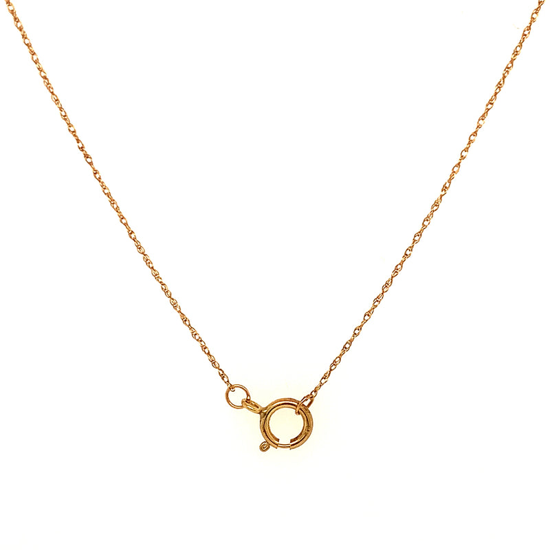(LD) Collar con diamantes de laboratorio en oro amarillo 10kt.