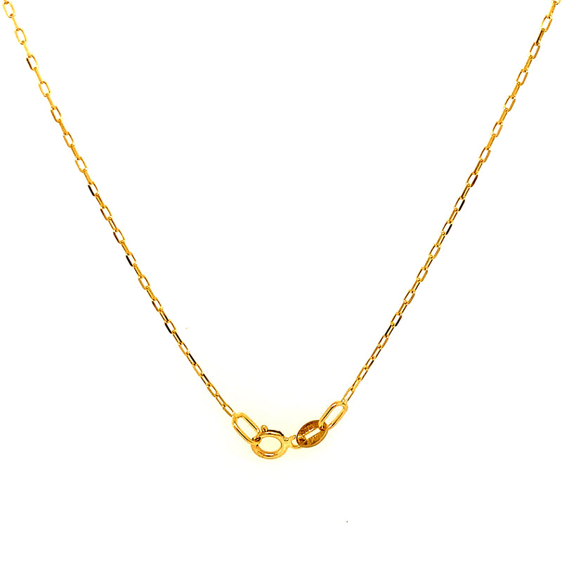 Collar (placa grabable) en oro amarillo 10kt. 40cm