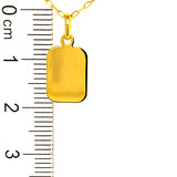 Collar (placa grabable) en oro amarillo 10kt. 40cm