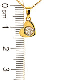 Collar (corazón) con circones en oro amarillo 10kt. 42/45cm