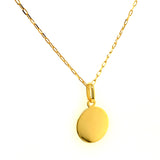 Collar (placa grabable) en oro amarillo 10kt. 40cm