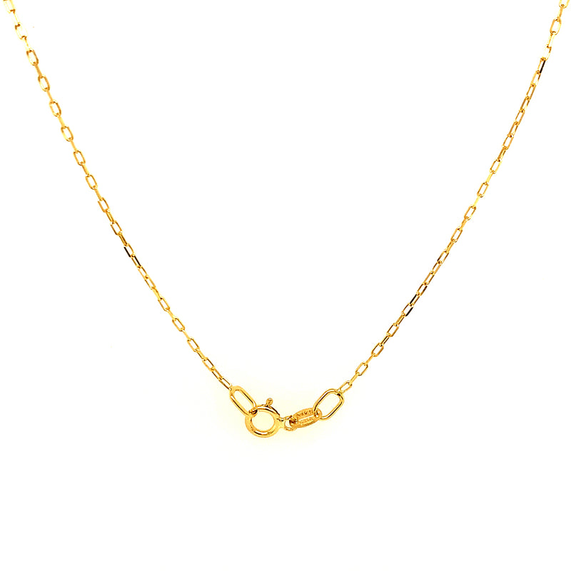 Collar (placa grabable) en oro amarillo 10kt. 40cm