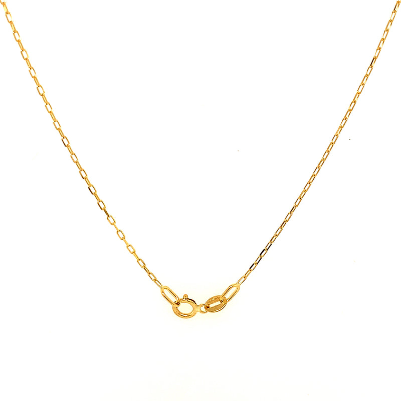 Collar (placa grabable) en oro amarillo 10kt. 45cm