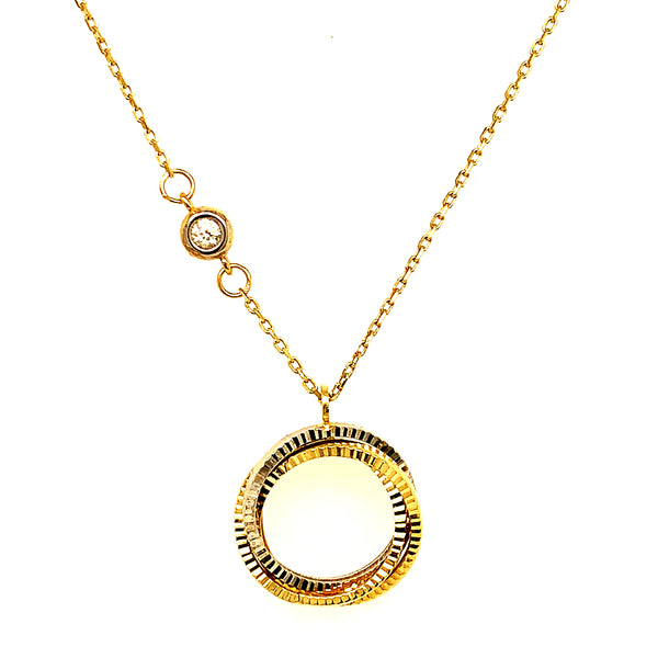 Collar en oro dos tonos 10kt. 42/45cm