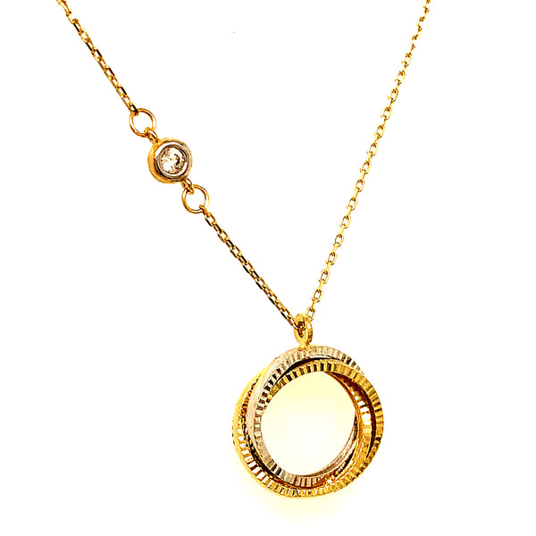 Collar en oro dos tonos 10kt. 42/45cm