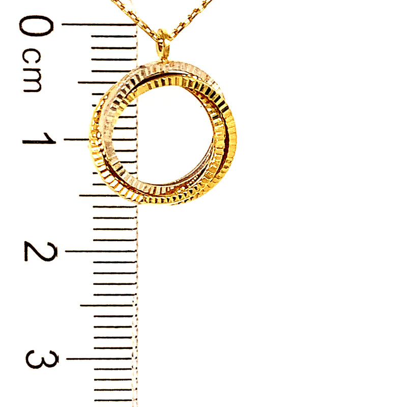 Collar en oro dos tonos 10kt. 42/45cm