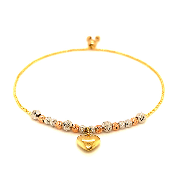 Pulsera (ajustable) en oro tres tonos 10kt.