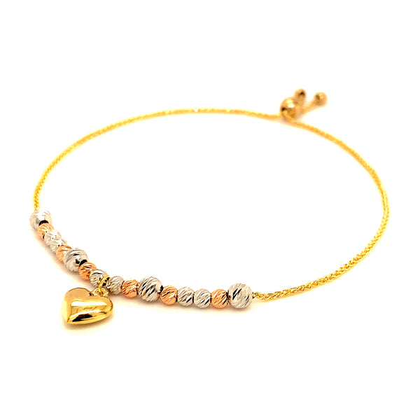Pulsera (ajustable) en oro tres tonos 10kt.