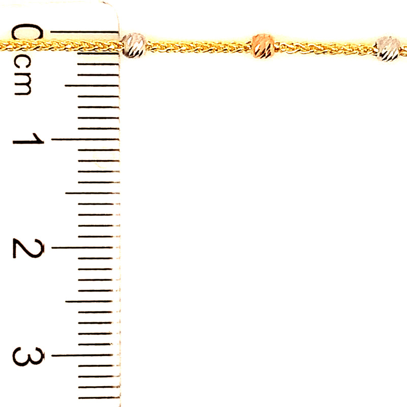 Pulsera (ajustable) en oro tres tonos 10kt.