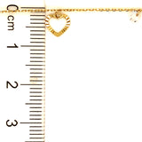 Pulsera (corazones) en oro amarillo 10kt. 19cm