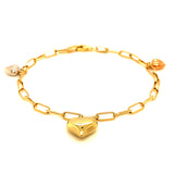 Pulsera en oro tres tonos 10kt. 19cm