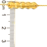 Pulsera para bebés (plaquita grabable) en oro amarillo 10kt. 13/15cm