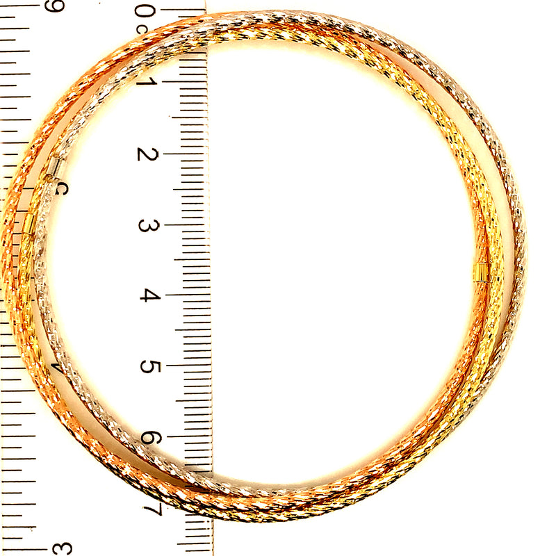 Caña en oro tres tonos 10kt.
