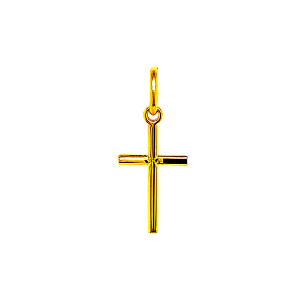Dije (cruz) en oro amarillo 10kt.