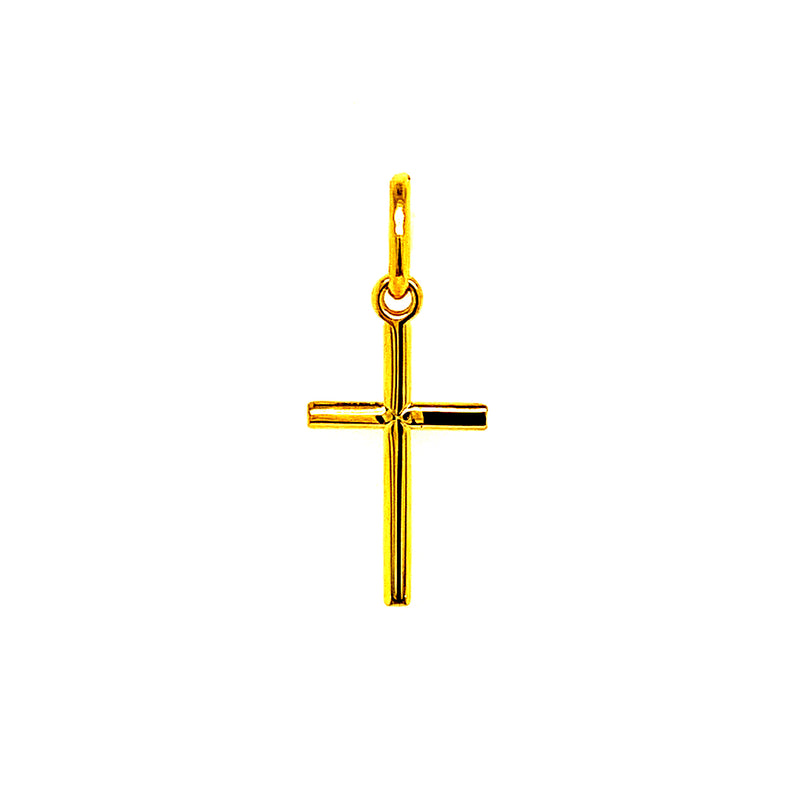 Dije (cruz) en oro amarillo 10kt.