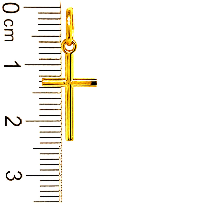 Dije (cruz) en oro amarillo 10kt.
