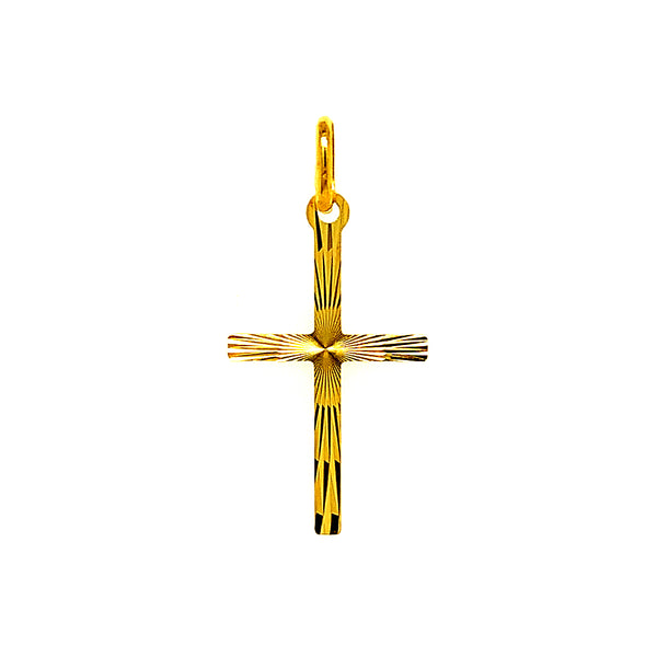 Dije (cruz) en oro amarillo 10kt.